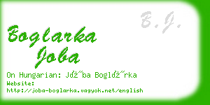 boglarka joba business card